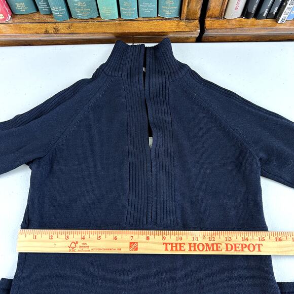 Athleta Olympia Black Long Sleeve Funnel Neck Sweater Dress Med Tall MSRP $138 - Picture 5 of 10